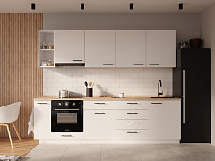 Кухня OBRIY лінійна (біла), 2,3 м - оригінальний дизайн | на замовлення
