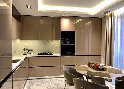 Кухня та вітальня у кавових відтінках | Кухня | Сергій ﻿Кокра