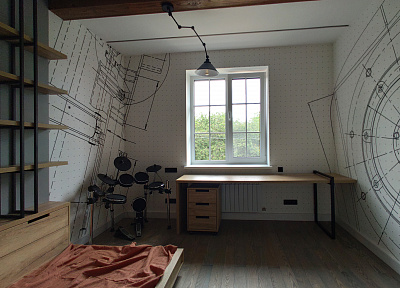 Комп'ютерний стіл та інші меблі у стилі лофт в кімнату для підлітка | Рабочее место | Компанія SEIVA