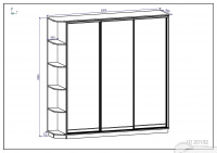 Креслення шафи - за розмірами