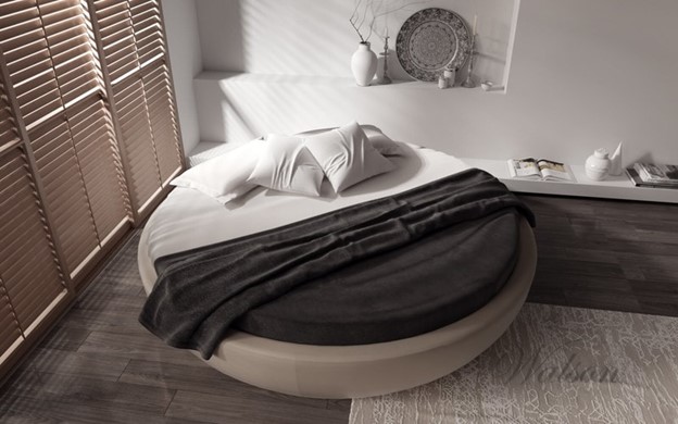 Интерьер для спальни с круглой кроватью
